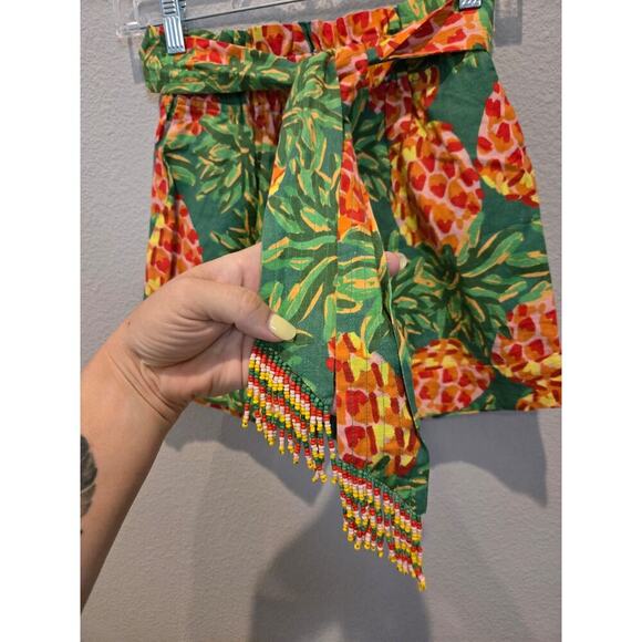 FARM Rio Women's Pineapple Print Shorts XS Multicolor Summer Casual - Picture 2 of 8
